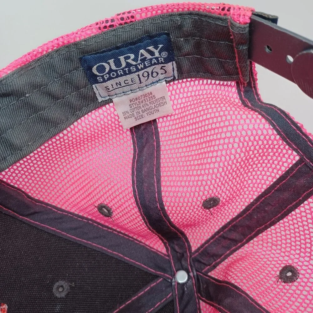Grand‎ Canyon AZ Ball Cap Ouray Sportswear Snap Back Hat Pink Gray Size Youth